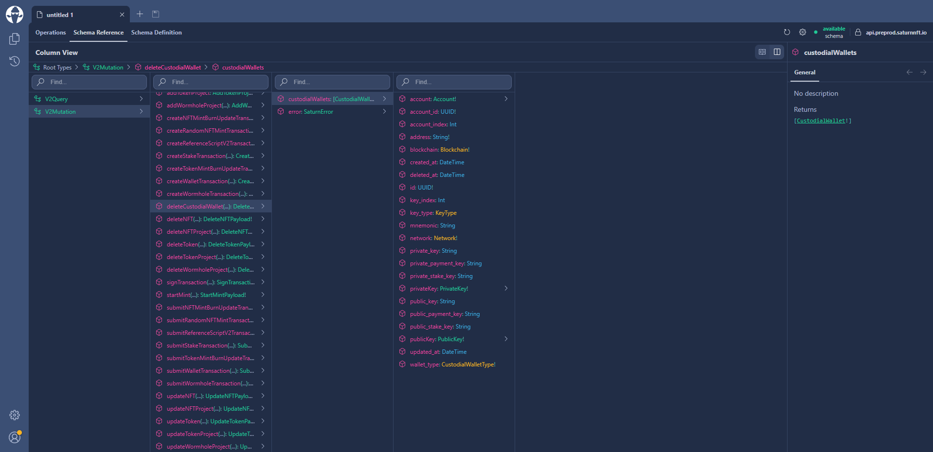 Saturn Integration Cutodial Wallet API