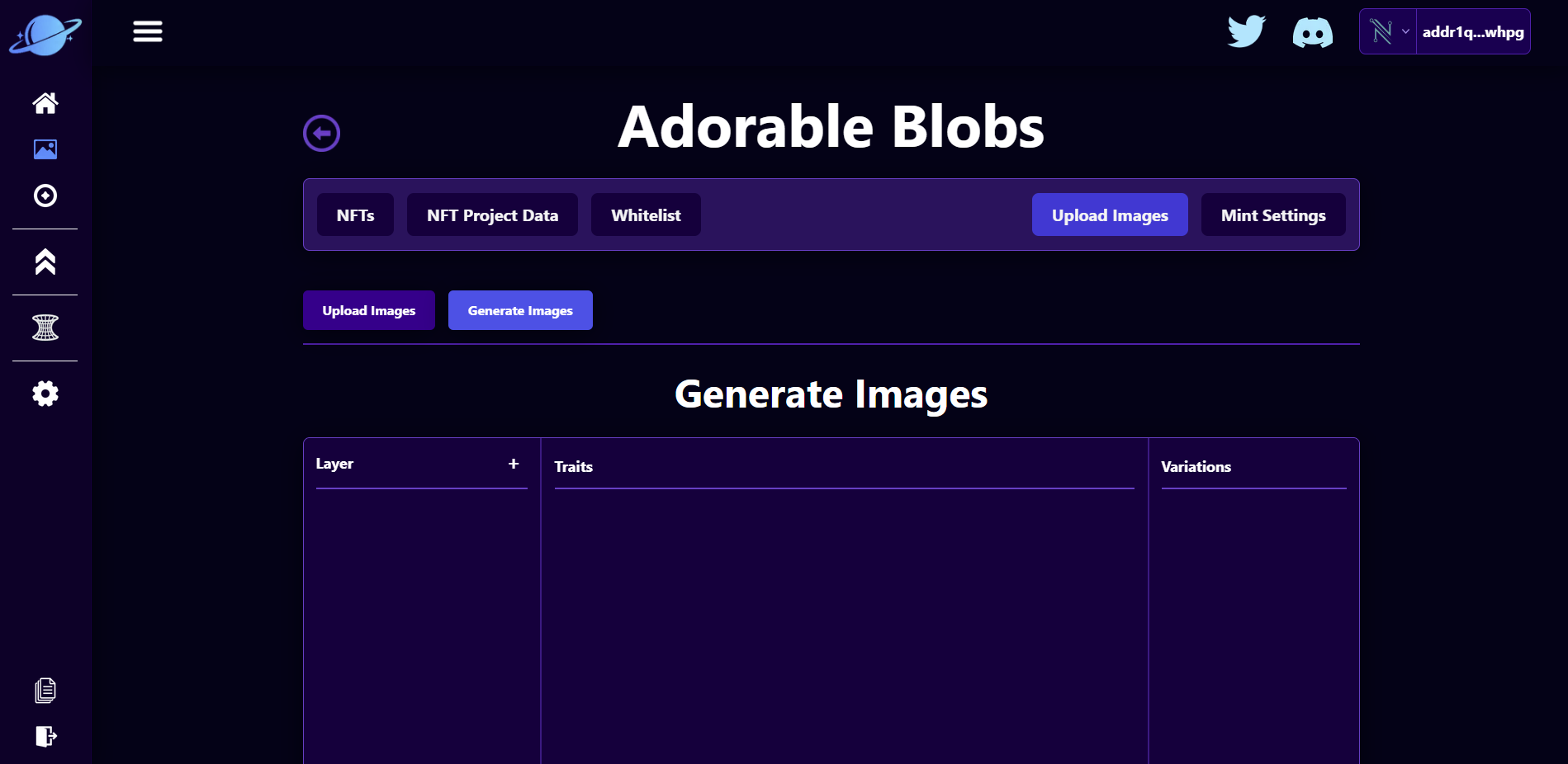 Generate Images Page