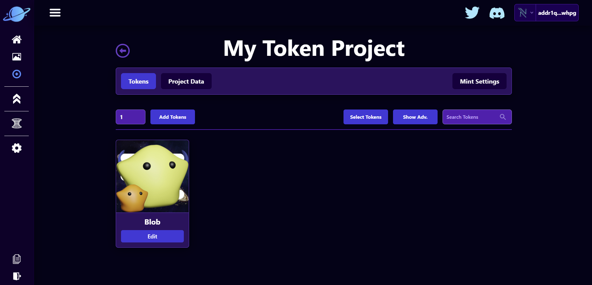 Managing Project Tokens