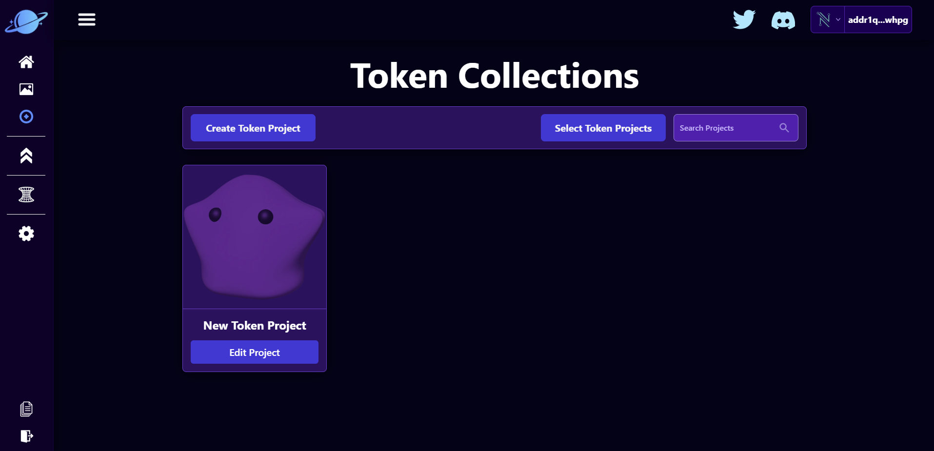 Token Project Page With Project