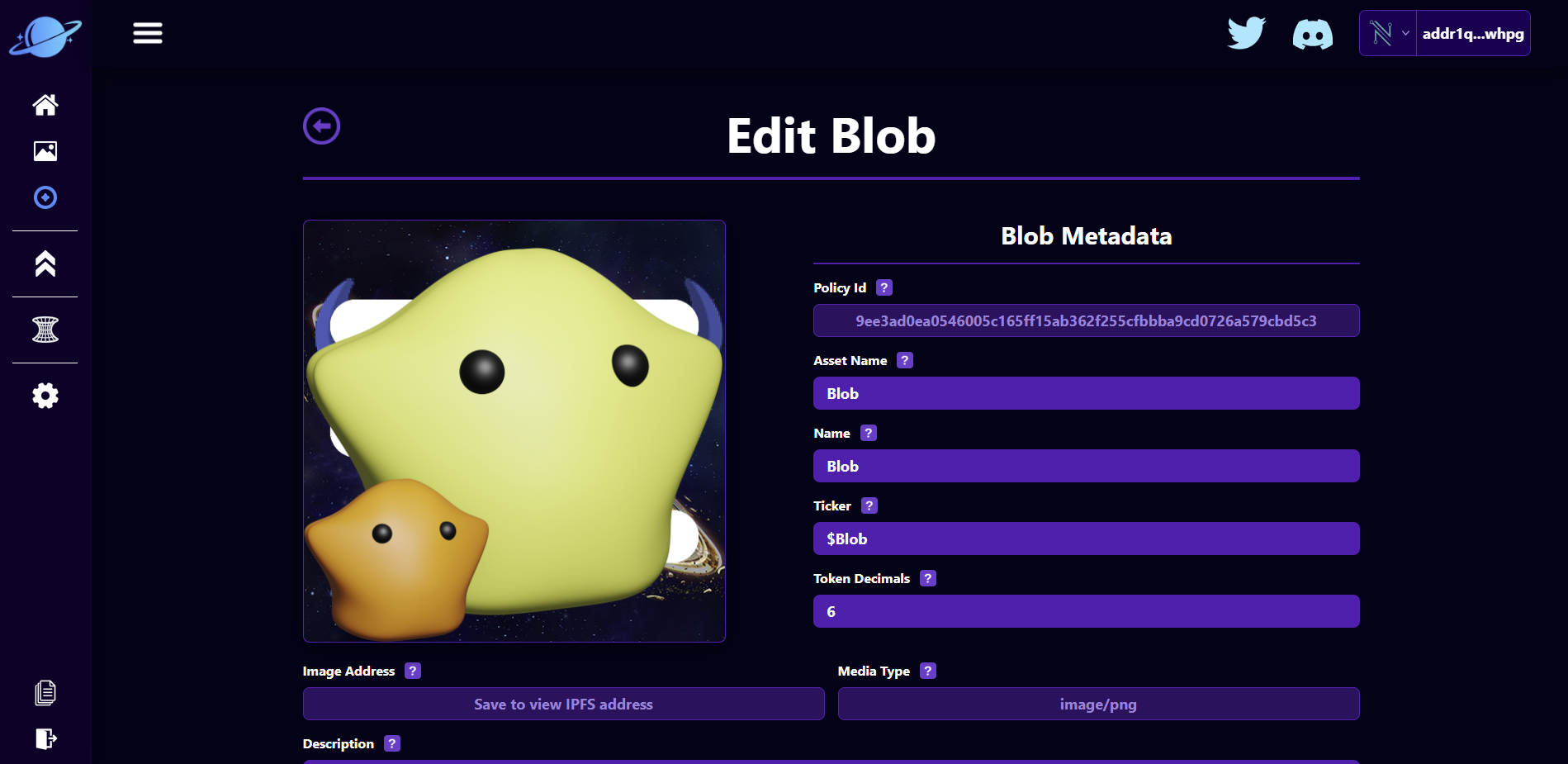 Update Token Blob