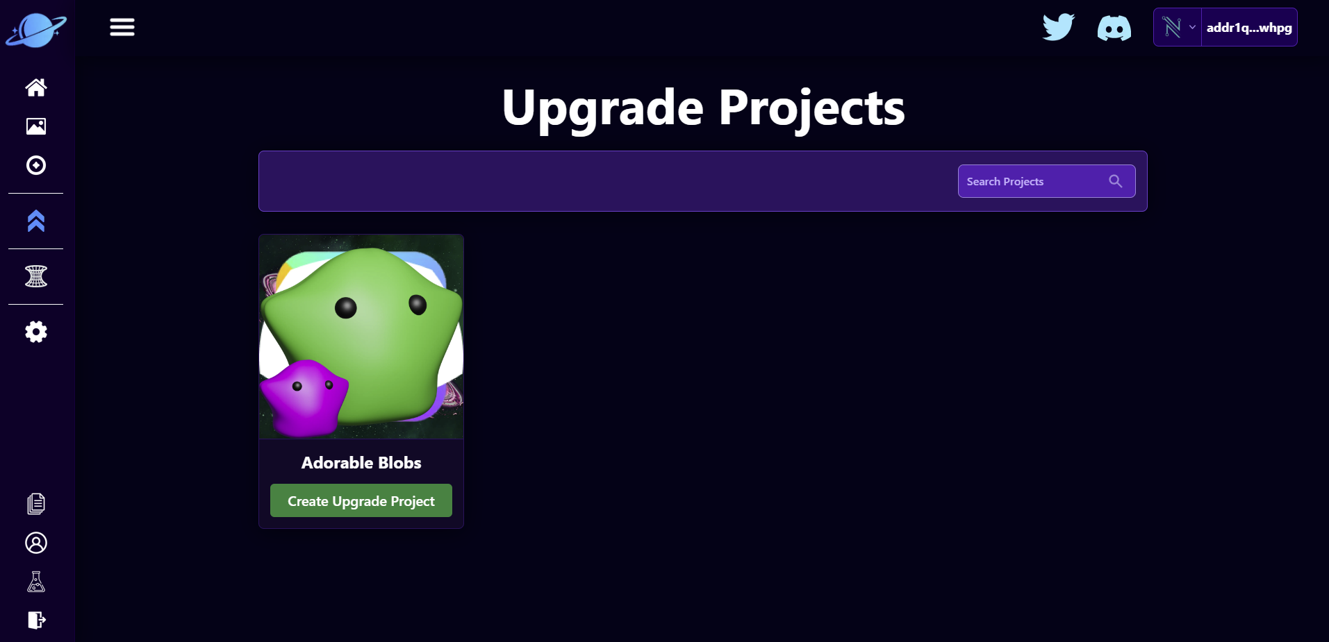 Upgrade Project Page