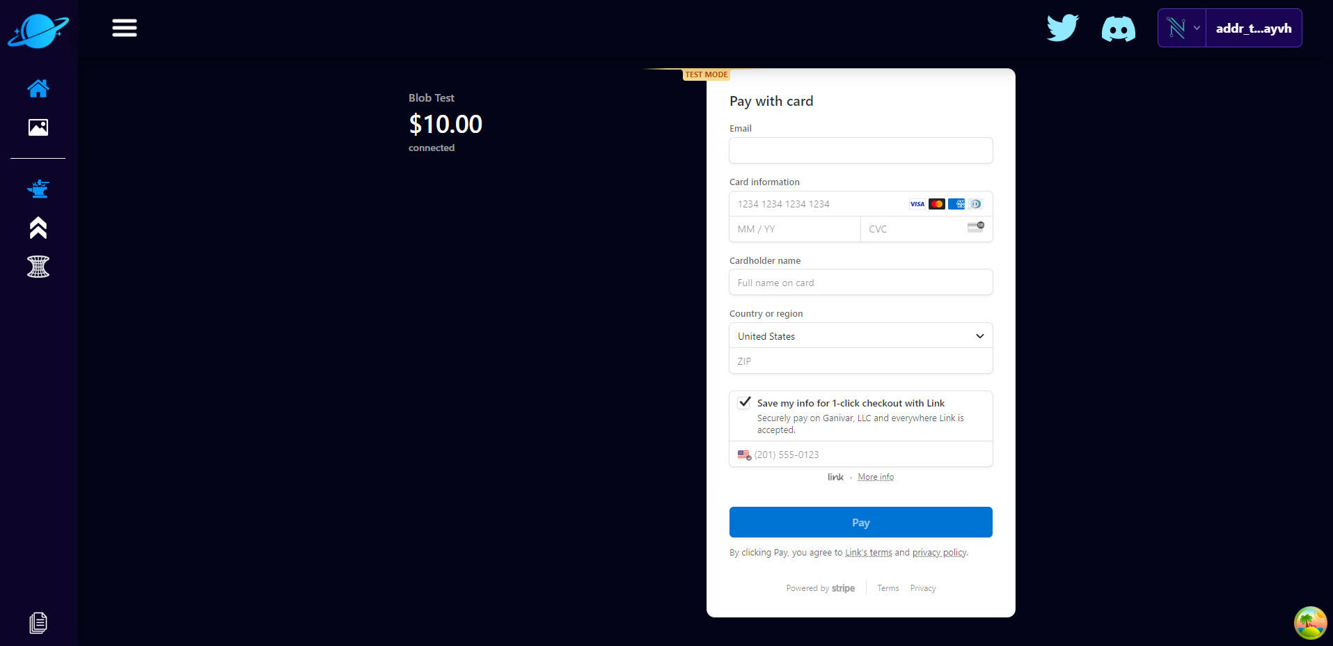 Stripe USD Payment